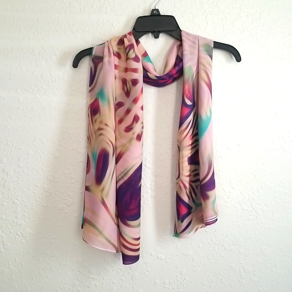 CHIFFON SCARF Multi-use 55"×55" OS, NWOT